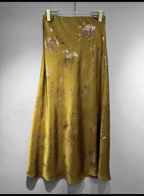 Small tall waist slim silk hip skirt summer