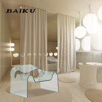 Designer transparent acrylic seat creative simple leisure back chair sofa chair original crystal single chair customization