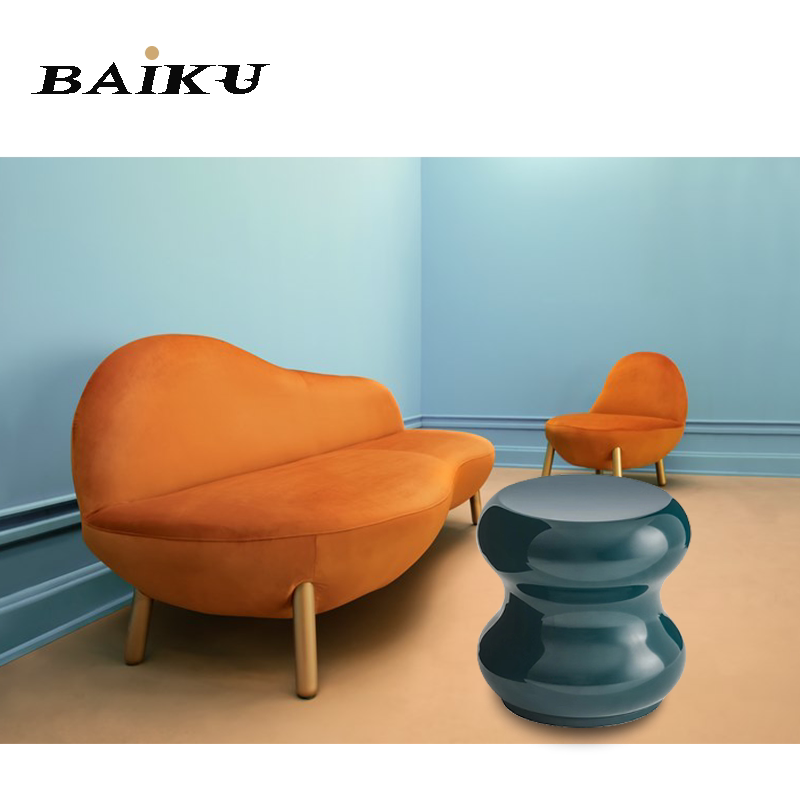 Glass steel gourd stool children's stool small round pier fashion pier change shoes sitting pier Nordic design coffee table stool dual-use