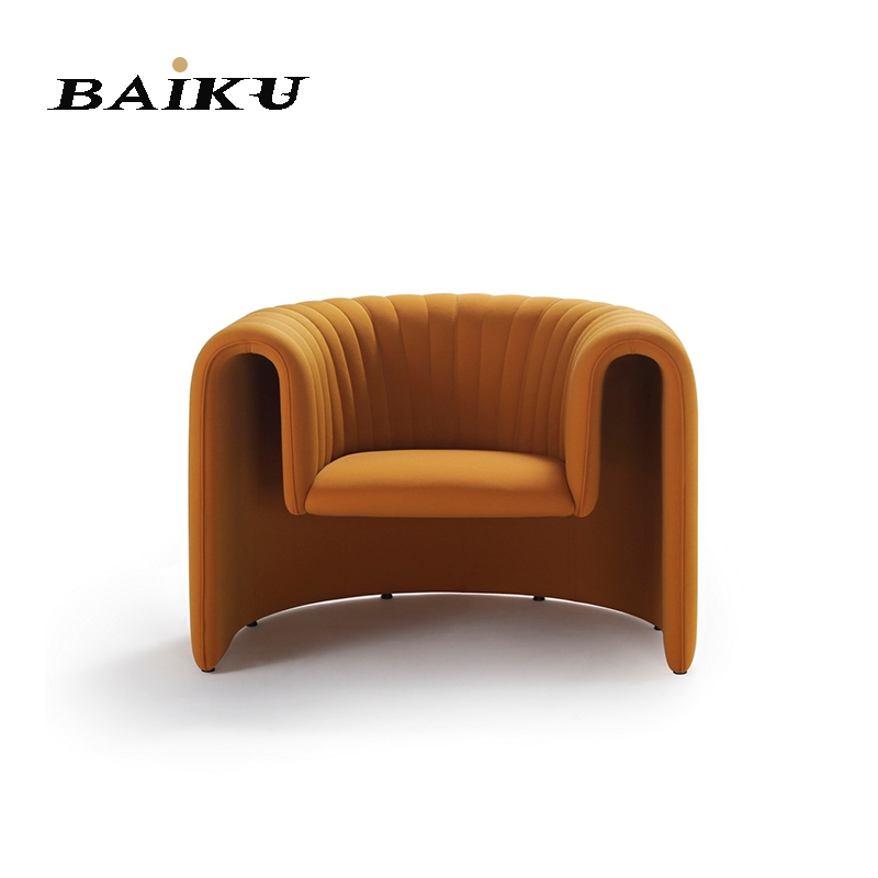 Nordic ins simple modern pumpkin shaped sofa villa light luxury homestay hotel U-shaped design fabric leisure chair
