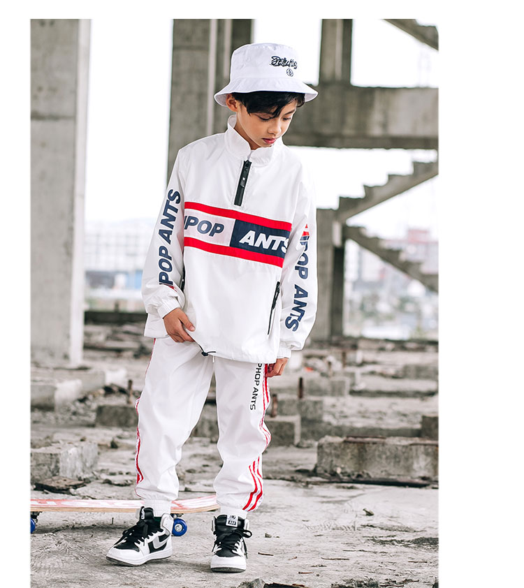 Trang phục khiêu vũ cho trẻ em đường phố hiphop hip hop in quần áo bé trai và bé gái đồ bộ cho be gái 12 tuổi