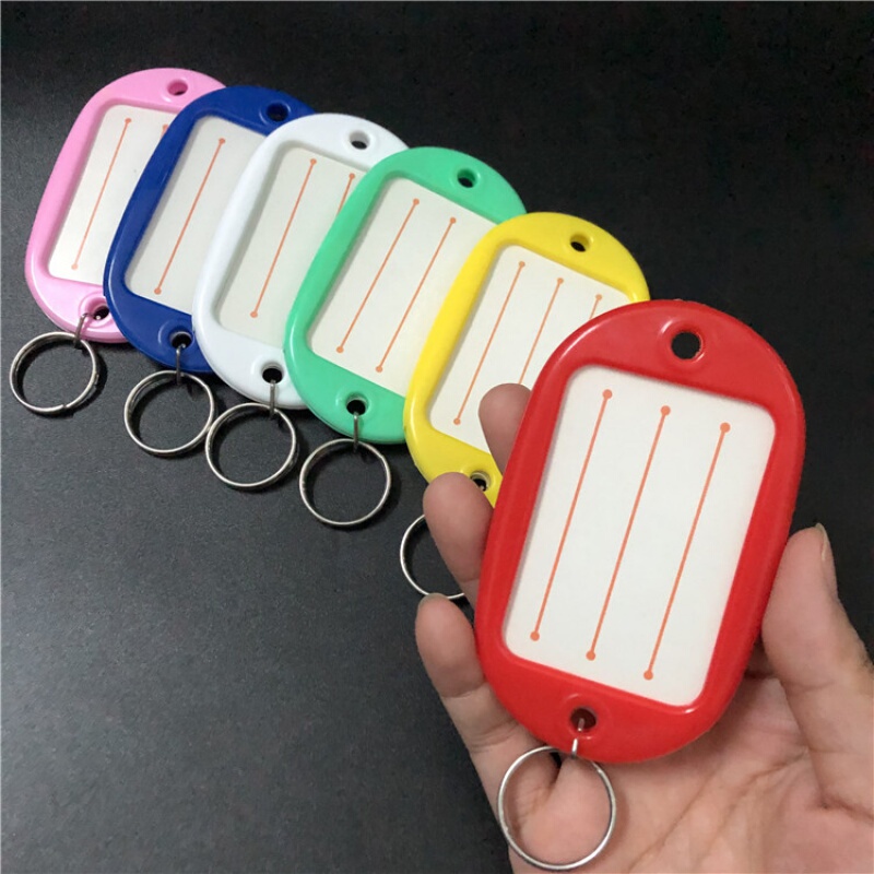  Large Keychain Memo Tags Key Tags for Doors, Luggage Tags, Name Tags, Card Holders, Label Tags