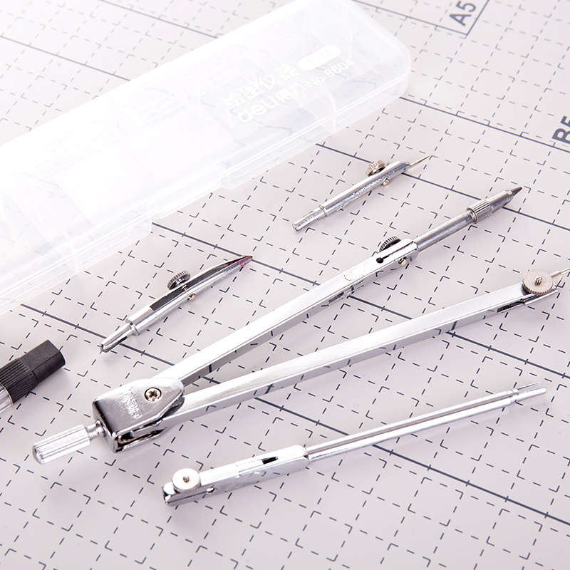 Able multipurpose compasses students with high-grade stainless steel lengthened with duck mouth pen professional mechanical mapping alloy