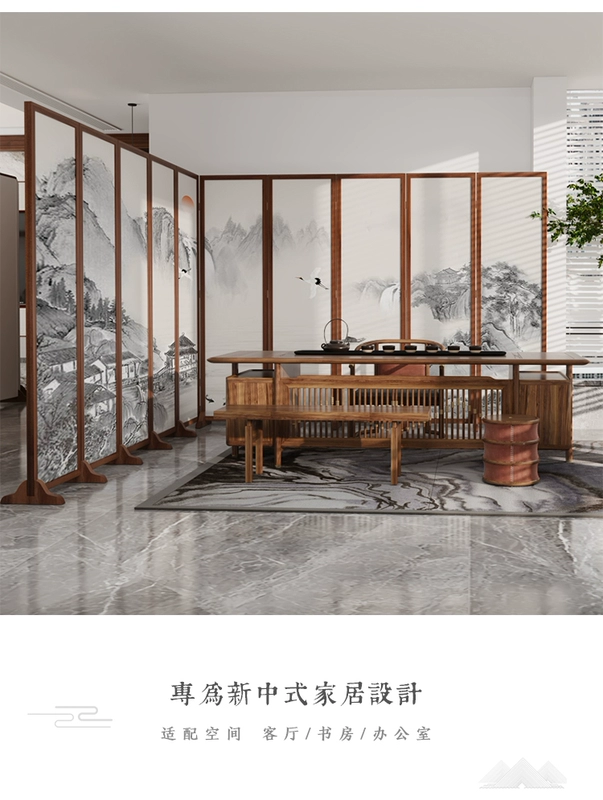 Tùy chỉnh 
            mới theo phong cách Trung Quốc phong cảnh màn hình gấp nhà di động phòng khách phòng ngủ vách ngăn văn phòng gỗ nguyên khối đơn giản nơi trú ẩn hiên nhà