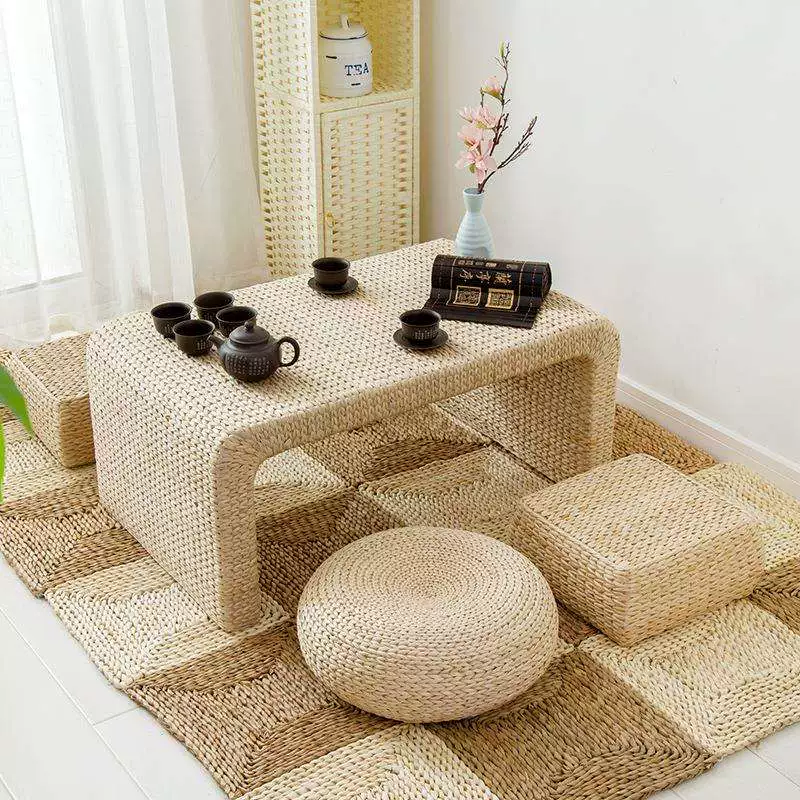 Futon đệm dày rơm tatami nhà mây trà thiền thiền mat kiểu Nhật vòng rơm nệm Po - Ghế đệm / đệm Sofa thảm trải ghế gỗ đẹp