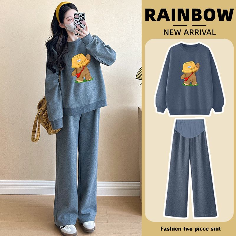 Next Adela Maternity Spring and Autumn Sweatshirt Set 2026 New Style Lazy Top + Casual Pants Sports Two-Piece Set