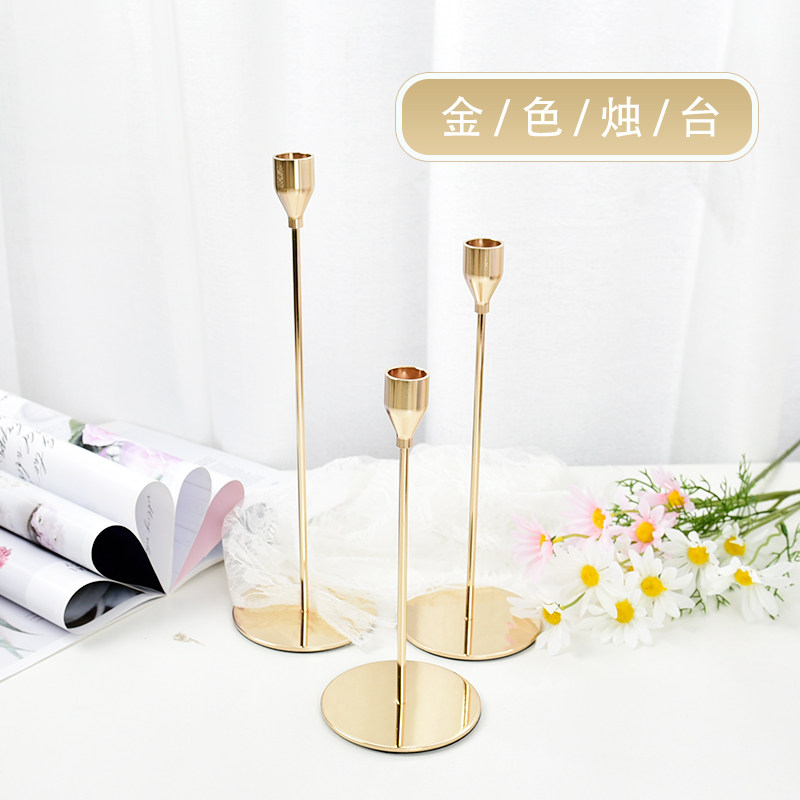 ins small wine glasses candlesticks photo props brief golden iron art candlesticks gourmet photography background decorations hem pieces