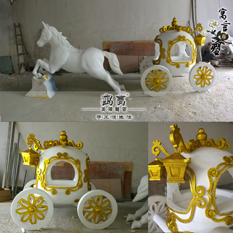 Unicorn Flying Horse Foam Sculpture Wedding Celebration Castle Wedding Crown Roman Columns Arch frames Custom Marcars-Taobao