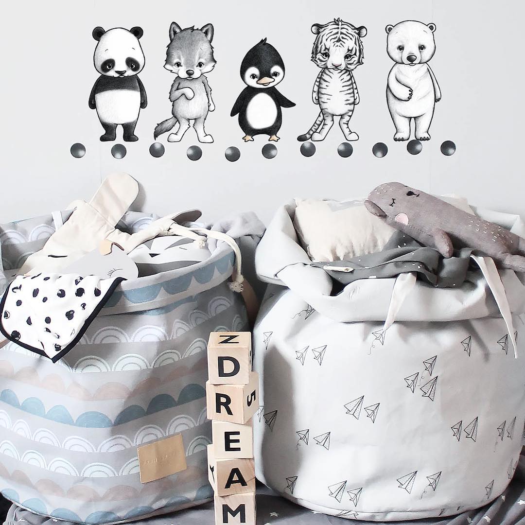 INS Explosive Toy Bags Children's Nordic Clothing Bags Can Fold Simple Modern Wind Debris Bags