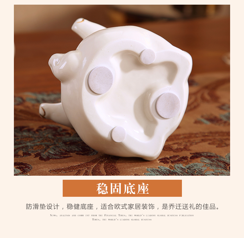 Creative wine accessories European - style wine rack furnishing articles modern contracted household ceramics lucky elephant sitting room decoration