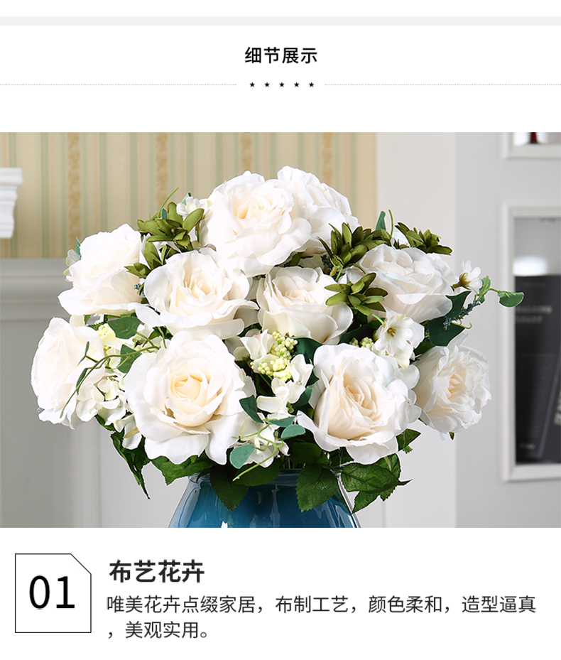 European - style key-2 luxury furnishing articles ceramic vase sitting room American home porch TV ark adornment table dry flower arranging flowers