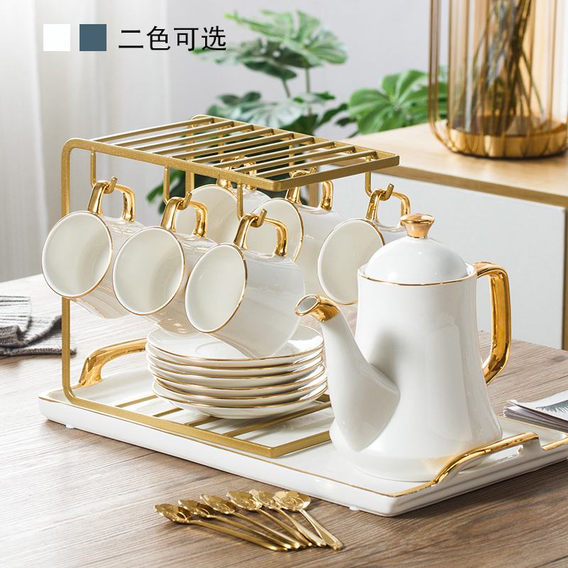 ins light luxury coffee cup European style small luxury home ceramic cup simple English afternoon tea cup tea set