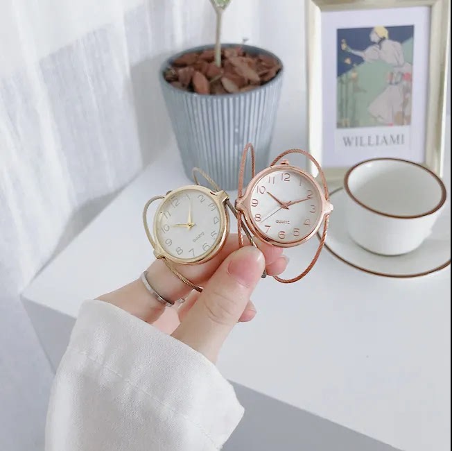 Women's Watch Bracelet Bangle Student Korean Style Simple Elegant Electronic Quartz Watch Casual High-End Niche Light Luxury