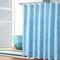 Shower curtain partition curtain window curtain polyester cloth Bath Curtain waterproof and mildew proof thickening blackout shower room hanging curtain
