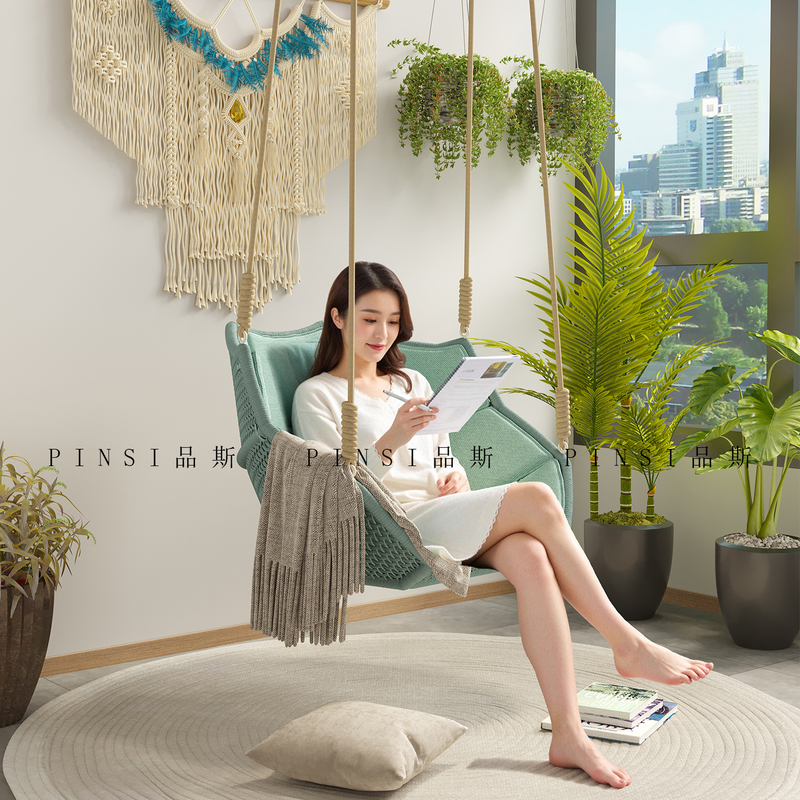 Outdoor Patio Swing Rocking Chair Balcony Indoor Sitable and Reclining Swing Hanging Chair Hammock Home Adult Swing Hanging Basket
