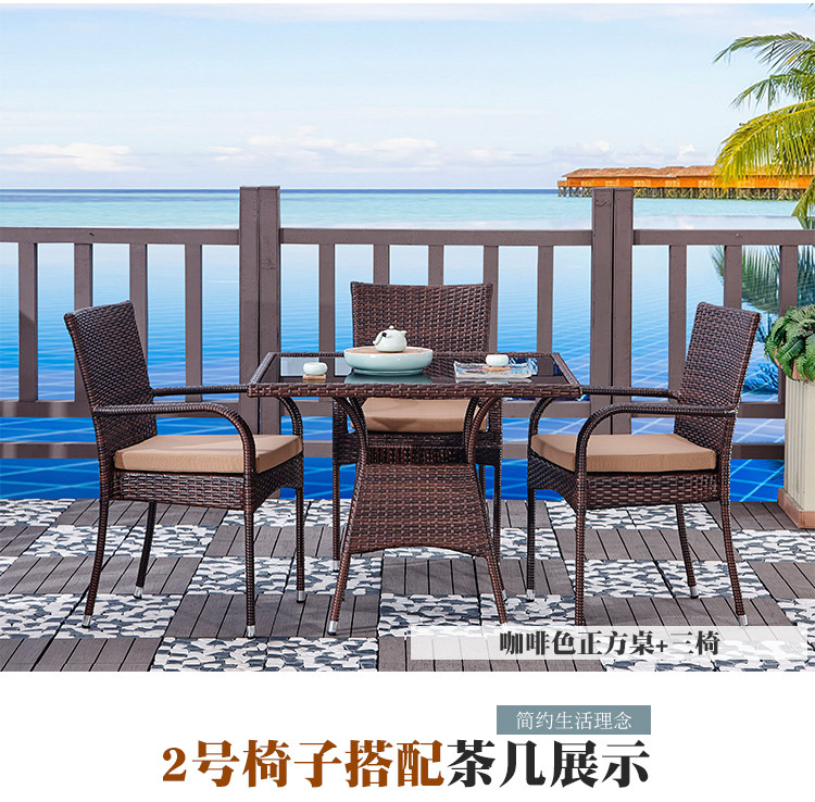 户外藤沙发售楼部露天休闲仿藤编藤椅茶几阳台别墅菱形沙发组合-阿里巴巴