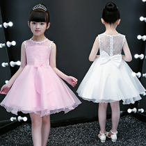 Girls Princess White Pengpeng gauze Skirt Childrens Dress Summer Dress 2021 New Dress Western Style 7 Years 6