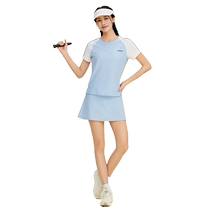 Yuebu professional badminton uniform sports suit for women 2024 new breathable quick-drying short-sleeved T-shirt anti-exposure skirt