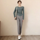 Спортивный костюм, лонгслив для спортзала для тренировок, быстросохнущая одежда для йоги, популярно в интернете, для бега