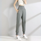 Быстросохнущие спортивные штаны, дорожный утягивающий пояс на талию для тренировок для спортзала для отдыха, свободный крой, для бега