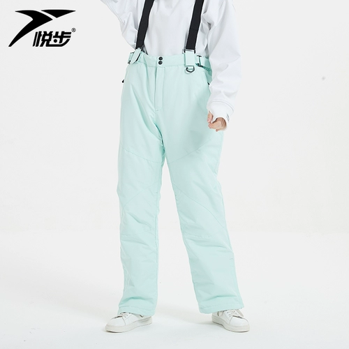 Лыжный водонепроницаемый дышащий лыжный костюм подходит для мужчин и женщин, удерживающие тепло износостойкие зимние подтяжки для влюбленных, штаны, увеличенная толщина