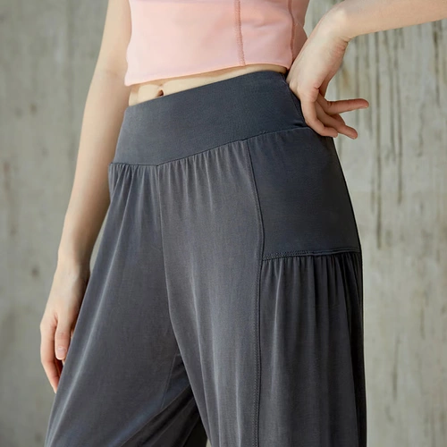 Штаны для спортзала, летний быстросохнущий комбинезон для йоги, свободный крой, для бега, высокая талия