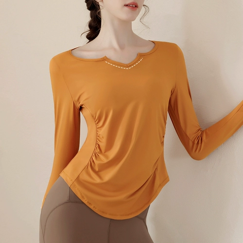 Быстросохнущая одежда для йоги, спортивная форма для спортзала, футболка для тренировок, утепленный лонгслив, для бега