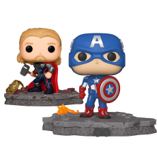 Игрушка-аниме funko pop deluxe 限定款复联手办美国队长雷神场景手办