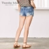 Đảo thứ năm Đảo thứ năm mùa xuân và mùa hè denim đau khổ mặc quần short T164MJE234W - Quần jean