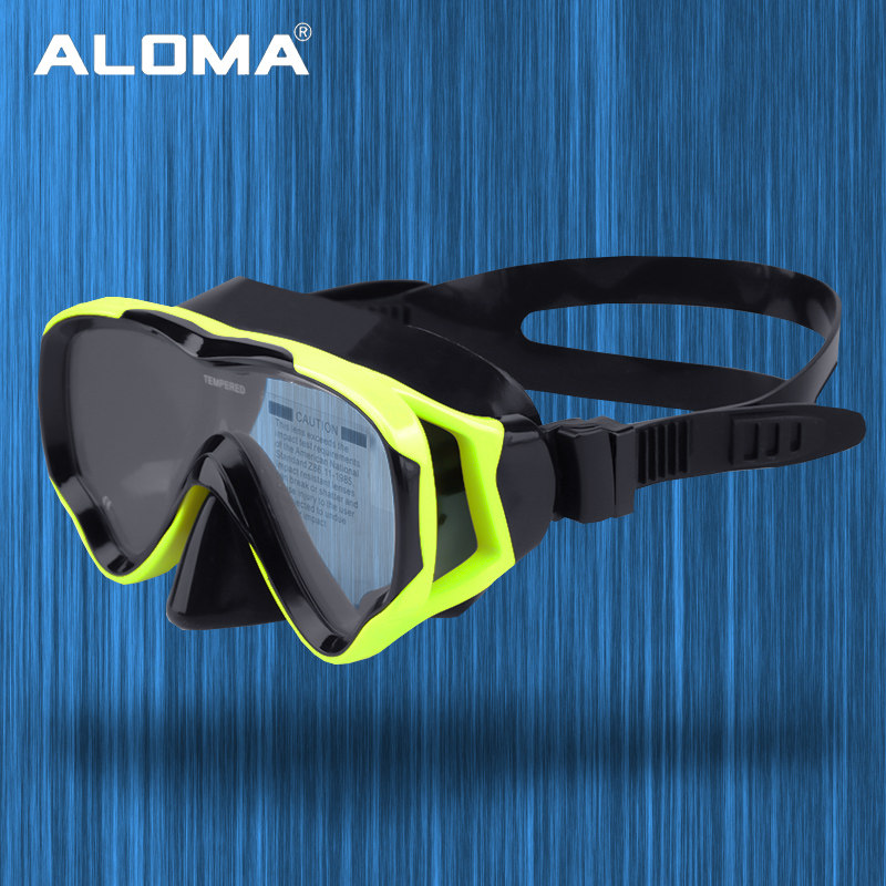 Children's waterproof and anti-fog mirror nose protection large frame swimming mirror learning swimming training practice sealing anti-choking suction mask