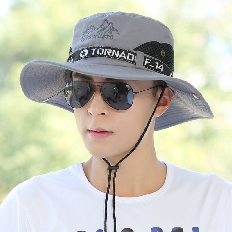 Fishing Hat men sun-proof heads around the sun hat casual large new summer fisherman's hat large hat eaves breathable tide