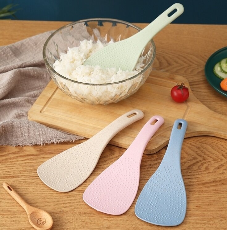 Wheat Campanulaceae rice spoon small rice shovel spoon rice shovel convenient artifact degradable bump can be hung type environmental protection