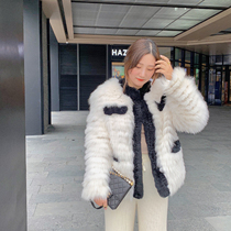 KATY small fragrant wind fur coat female imported fox fur car woven 2021 autumn and winter new young coat