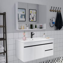 Solid wood bathroom cabinet combination sink basin basin washbasin cabinet Bathroom sink bathroom cabinet Modern and simple