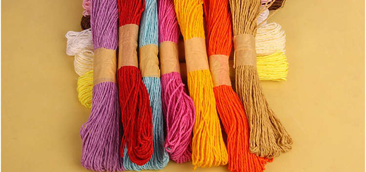 Dây đôi màu giấy Lafite Mẫu giáo trẻ em handmade tự làm sáng tạo vật liệu sản xuất dây giấy 30 mét thiệp handmade