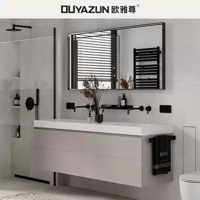 Ou Yadun bathroom cabinet custom wash plate bathroom wash basin side door installation waterproof combination storage cabinet