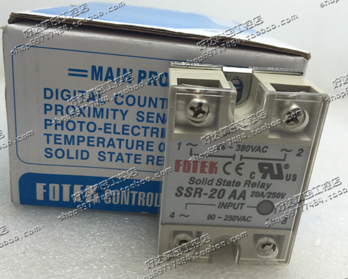 Originally installed Taiwan FOTEK Yangming Single-phase Solid State Relay SSR-20AA Exchange Control Exchange