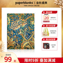paperblanks flagship store Morris series soft leather notebook light yellow rose soft leather book notebook European style European and American classical art exquisite stationery bronzing Primary School Diary