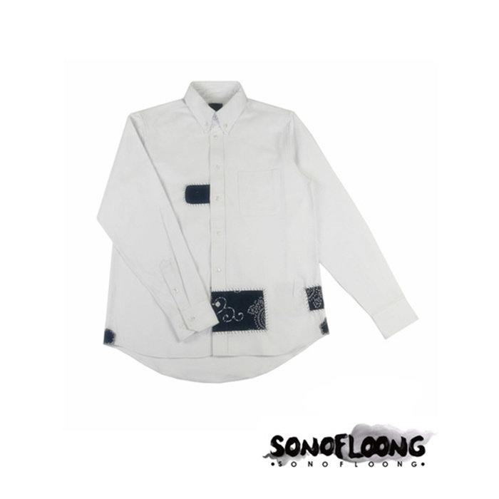 GC出品SONOFLOONG ICT.PATCHWORK kofu蓝染古布拼接衬衫 非visvim
