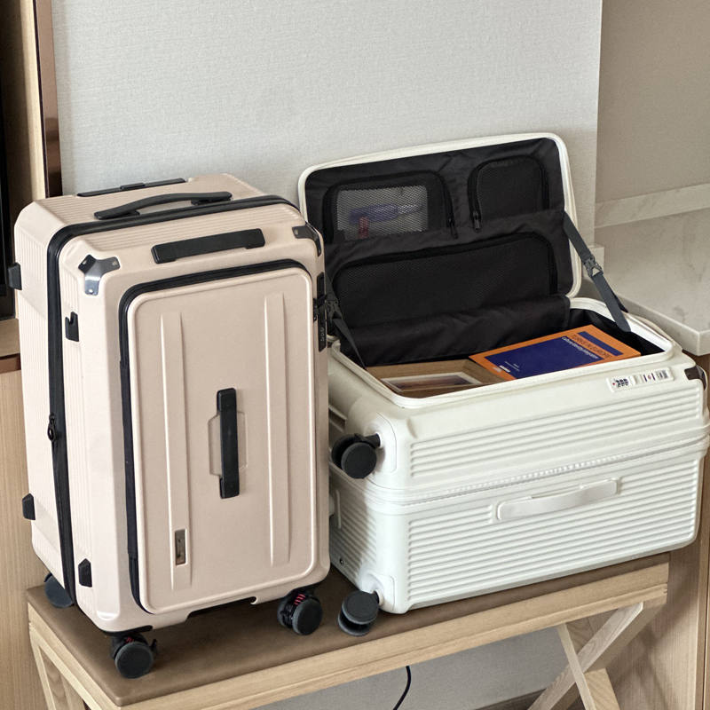2026 New Model Side-Opening Large-Capacity Suitcase for Women, Expandable Trolley Case, Password Travel Case for Men, Sturdy and Durable