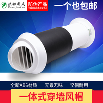 External wall through-wall Hood integrated fresh air vent windshield Hood outdoor vent 75 110 160