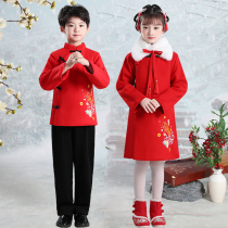 Yesterday clothes boys Tang Chinese wind girls and girls Hangwei children plus the New Year festive cotton clothes