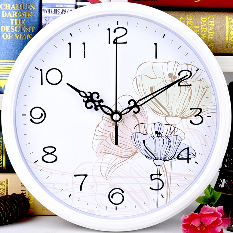 10 inches silent wall clock bedroom colorful