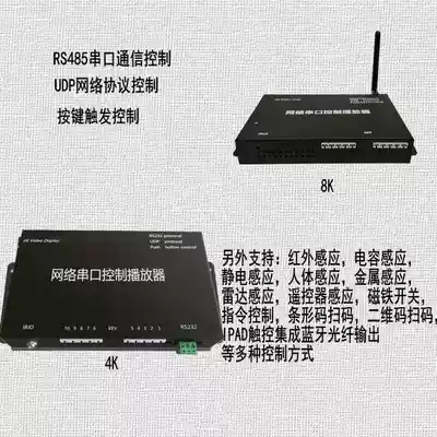 Central control system equipment RS485 serial port UDP computer integrated button trigger video master player