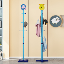 Cartoon childrens coat rack Solid wood baby bedroom creative cute hanger floor-to-ceiling simple modern clothes rack