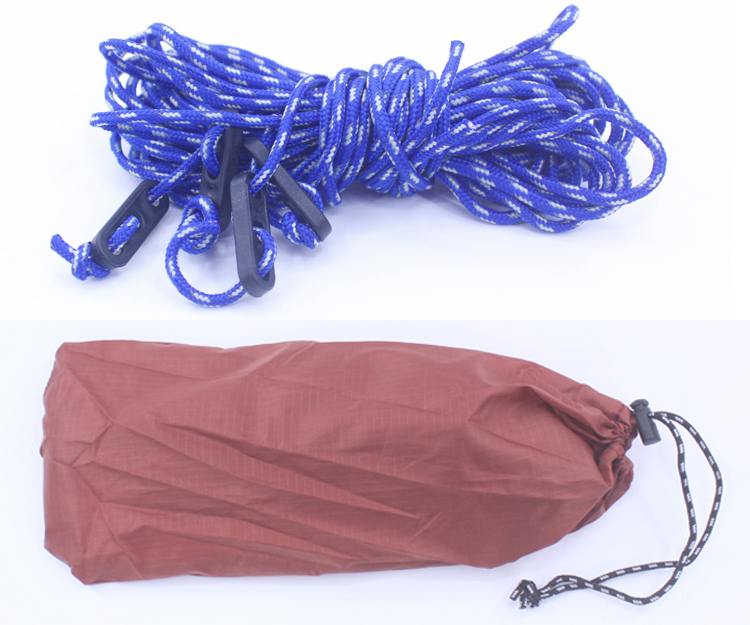 Ngoài trời tán lều phụ kiện hợp kim nhôm móng tay windproof rope tent rope lều nail set với túi bên ngoài đồ cắm trại