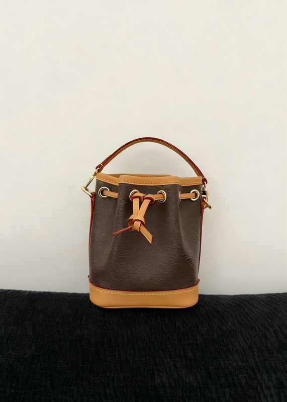 Internet Celebrity Style 25 New Classic Printed Drawstring Bucket Bag Mini Handbag Shoulder Crossbody Bag