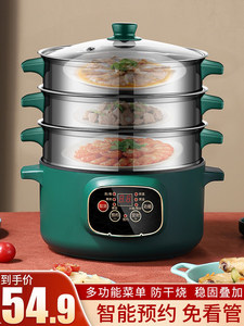 Electric Steamer for Home Use, Multifunctional Steamer, Stewing Pot, Cooking Pot, Multifunctional Steamer for Steaming Buns