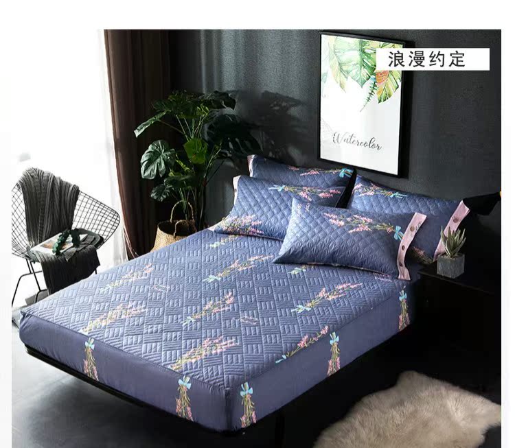 Khăn trải giường Tấm trải giường bằng vải bông đơn Vỏ bọc nệm Simmons bảo vệ tấm trải giường 1.8m1.5 phủ bụi Ga phủ giường là gì