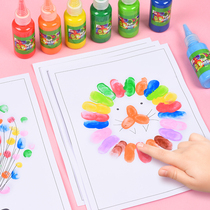 Finger painting kindergarten palm dot paint childrens non-toxic toy ink pad album painting tool set